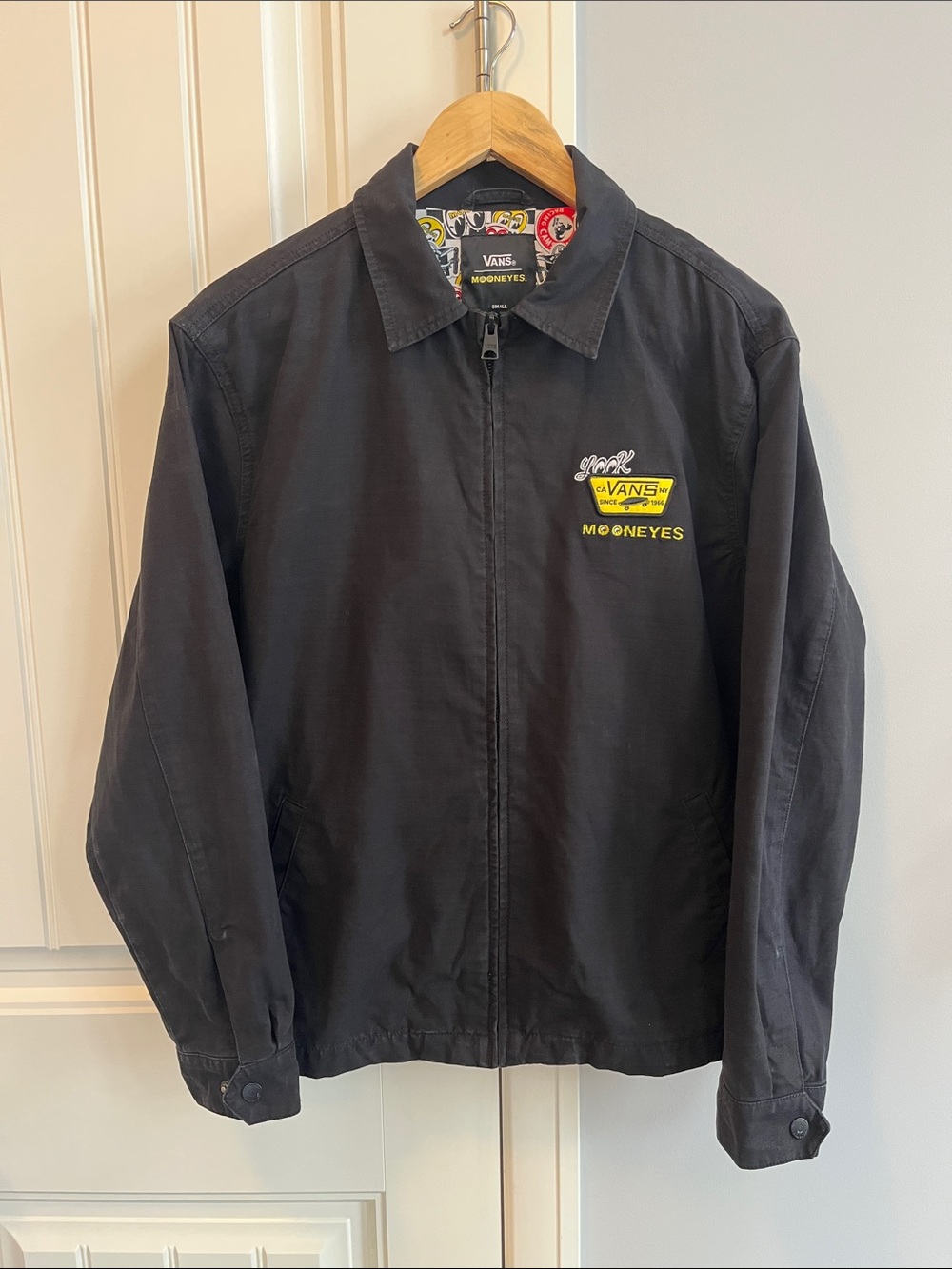 Vans x Mooneyes Harringon / Coach Jacket - Black Cotton Twill S